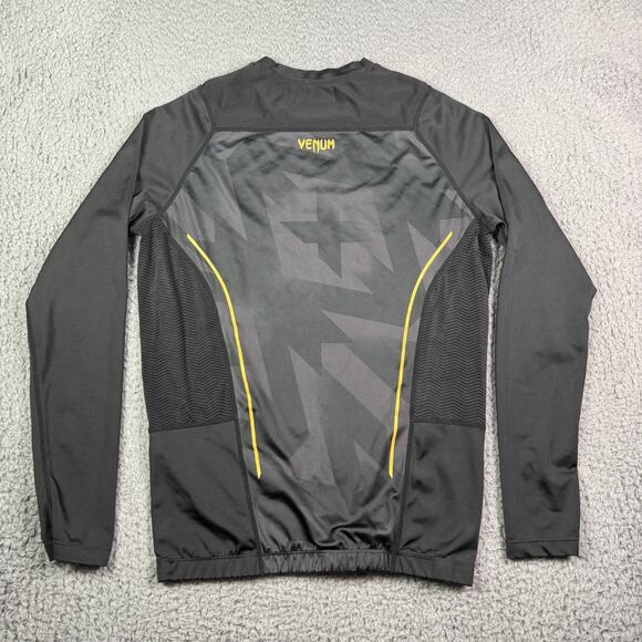 Venum Performance Rashguard Shirt Mens XL Black Long Sleeve Jiu Jitsu MMA - Picture 9 of 12